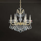 La Scala Chandelier by Schonbek, Finish: Gold Heirloom-Schonbek, Gold Etruscan-Schonbek, Gold French -Schonbek, Gold Parchment-Schonbek, Silver Antique-Schonbek, Parchment Bronze-Schonbek, Bronze Heirloom-Schonbek, Silver Roman-Schonbek, Bronze Florentine-Schonbek, Gild Midnight-Schonbek, Size: Small, Medium, Large, Crystal Color: Heritage-Schonbek, Clear Swarovski-Schonbek | Casa Di Luce Lighting