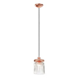 Copper/Crystal Tread Pendant Light by Vistosi