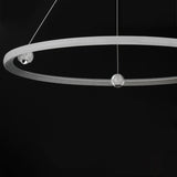 Nodes LED Chandelier By ET2, Finish: Brushed Aluminum, Diameter: 40 inch