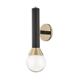 Black/Polished Brass Via Wall Sconce by Mitzi