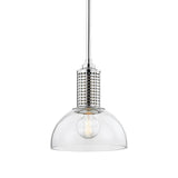 Halcyon Pendant by Hudson Valley, Finish: Nickel Polished, Size: Small, | Casa Di Luce Lighting