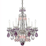 Hamilton Rock Crystal Chandelier by Schonbek, Finish: Silver Polished-Schonbek, Size: Large, Crystal Color: Clear Rock-Schonbek | Casa Di Luce Lighting