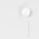 Bacia Wall Sconce By Mitzi - Aged Brass/Ceramic White