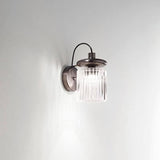 Bronze/Crystal Tread Wall Light by Vistosi in wall