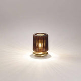 Brass/Brown Tread Table Light by Vistosi