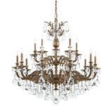 Milano Chandelier by Schonbek, Finish: Gold Heirloom-Schonbek, Crystal Color: Optic Crystal-Schonbek, | Casa Di Luce Lighting