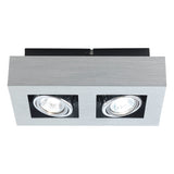 Loke Two Light Track - Brushed Aluminum Gimbal Lights