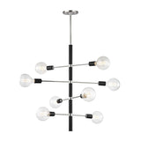 Astrid Chandelier by Mitzi, Finish: Aged Brass/Black-Mitzi, Polished Nickel/Black-Mitzi, Number of Lights: 4, 8, 12, | Casa Di Luce Lighting