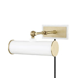 Holly Picture Light by Mitzi, Finish: Aged Brass/Soft Off White-Mitzi, Aged Brass/Navy-Mitzi, Polished Nickel/Soft Off White-Mitzi, Polished Nickel/Navy-Mitzi, Size: Small, Medium, Large, | Casa Di Luce Lighting
