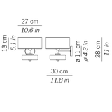 Show Drum Wall Lamp by Zafferano