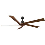 Aged Pewter/Dark Walnut Large Aspen Ceiling Fan by Monte Carlo Fans