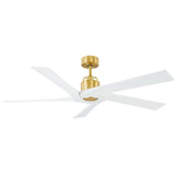 Burnished Brass/Matte White Small Aspen Ceiling Fan by Monte Carlo Fans