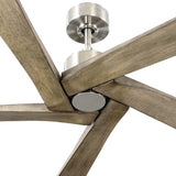 Brushed Steel/Light Grey Weathered Oak Small Aspen Ceiling Fan by Monte Carlo Fans