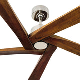 Polished Nickel/Dark Walnut Small Aspen Ceiling Fan by Monte Carlo Fans