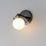 Domain Wall Sconce By Studio M, Finish: Gunmetal, Shade Color: Clear