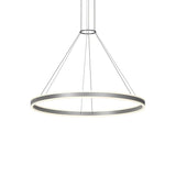 Double Corona Ring Pendant By Sonneman Lighting, Finish: Bright Satin Aluminum, Size: Large