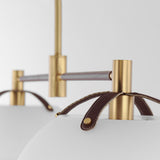 Domain 2 Light Suspension By Studio M, Finish: Natural Aged Brass