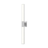 Planed LED Double Sconce By Sonneman Lighting, Size: Large, Finish: Bright Satin Aluminum