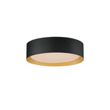 Echo LED Flush Mount By ET2, Size: Medium, Finish: Black / Gold