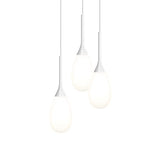 Parisone LED Chandelier By Sonneman Lighting, Finish: Satin White, Lens Type: White Etched Cased Glass