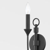 Cate Wall Sconce By Troy Lighting, Finish: Forged Iron, Number of lights: 1 Light