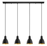 Priddy Multiple Suspension By Eglo - Black Gold Color