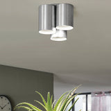 Vistal Ceiling Light By Eglo - Aluminum Color Closer View