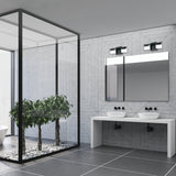 Vente Vanity Light By Eglo - 2 Lights Black Color in bathroom