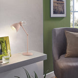 Priddy Table Lamp By Eglo - Pastel Apricot Color on the table
