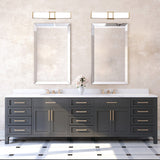 Tomero Vanity Light By Eglo - Gold Brushed Color above mirror