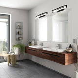 Cardito Vanity Light By Eglo - Black Color Above the mirror