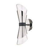 Angie Wall Sconce by Mitzi, Finish: Aged Brass/Black-Mitzi, Polished Nickel/Black-Mitzi, Number of Lights: 1, 2, | Casa Di Luce Lighting