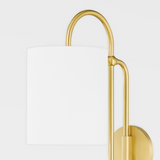 Caroline Wall Sconce By Mitzi - Aged Brass Lamp View