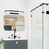 Hemlock Vanity Light By Eglo - Black Light in Bathroom