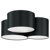Pastore 2 Ceiling Light By Eglo - 3 Lights Black Color