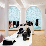 White Spy 90 ON Ceiling Light in Showroom