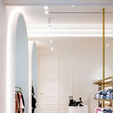 White Spy 90 ON Ceiling Light in Showroom