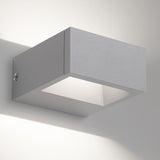 Alu Grey Small Walker II Outdoor Wall Light by Delta Light