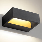 Dark Grey/Gold Large Walker II Outdoor Wall Light by Delta Light
