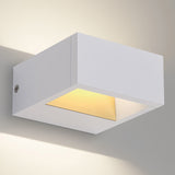 White/Gold Small Walker II Outdoor Wall Light by Delta Light
