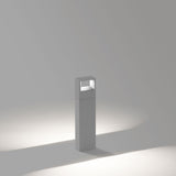 Alu Grey/Dark Grey Medium Walker Outdoor Bollard by Delta Light