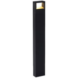 Dark Grey/Gold X-Large Walker Outdoor Bollard by Delta Light