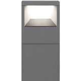Alu Grey/Dark Grey Walker Outdoor Bollard by Delta Light
