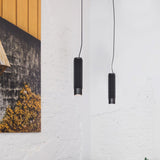 Black Small Punk Pendant Light by Delta Light