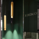 Gold Large Punk Pendant Light by Delta Light