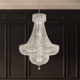 Polished Silver Petit Crystal Chandelier by Schonbek