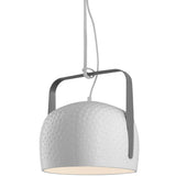 Bag Textured Pendant by Karman, Color: Textured Glossy White-Karman, Size: Small, | Casa Di Luce Lighting