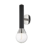 Black/Polished Nickel Via Wall Sconce by Mitzi