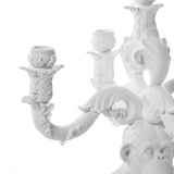 Burlesque Chimp Candle Holder By Seletti, Finish: White