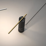 T.O. Table Lamp By Pablo, Finish: Marquina Black / Brass